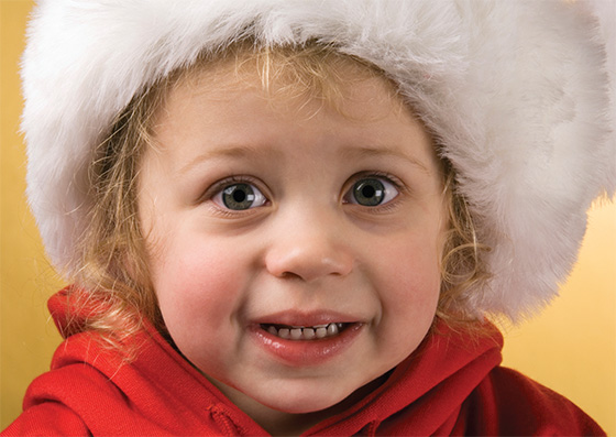 Little Girl Greetings Holiday Card