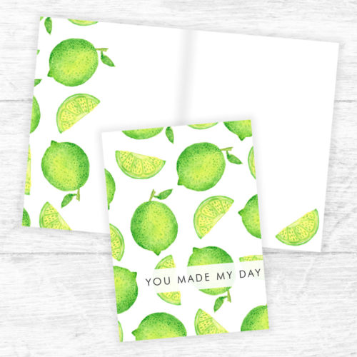 Limes You Made the day Notecard