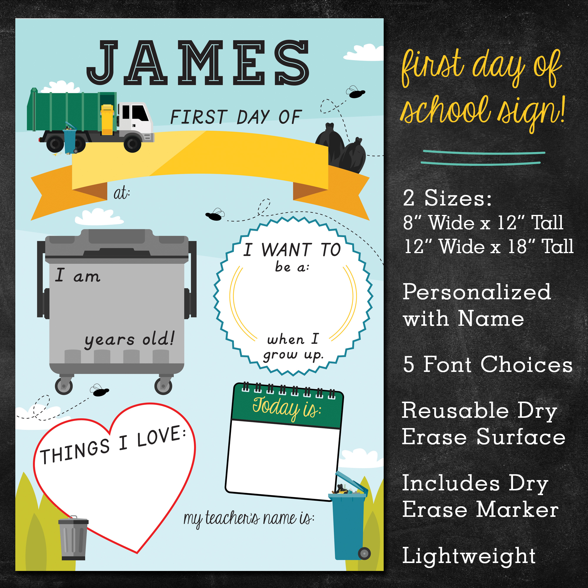 BackToSchool-DryEraseBoard-TrashTruck-