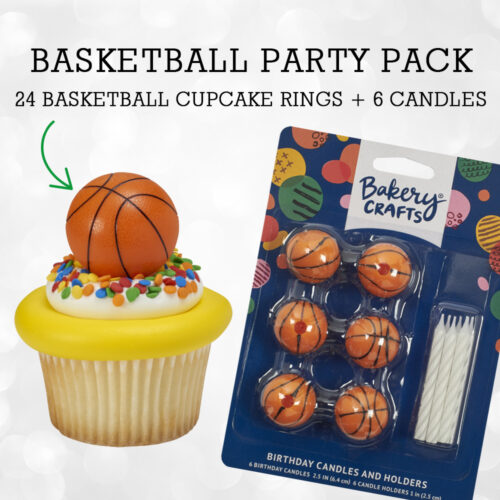 Basketball Cupcake Topper Party pack