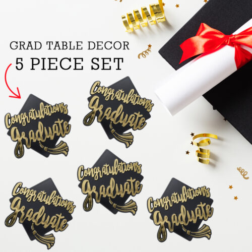 graduation table cake decor