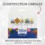 Construction Cake Decor Candles