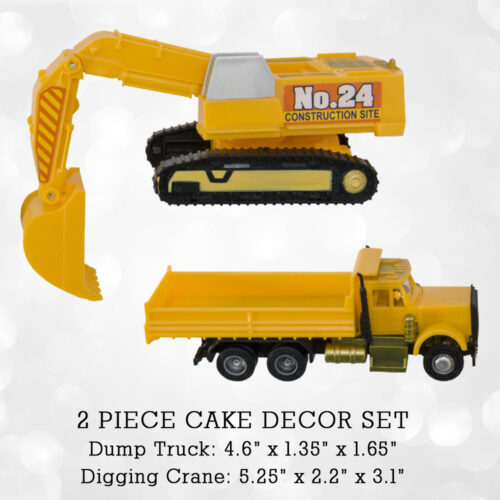 Under Construction Cake Topper Party Decoration Birthday Boy Truck Theme Party Supply Cake Decoration Construction Truck Candles Baby Shower - Large Trucks ONLY 11.00