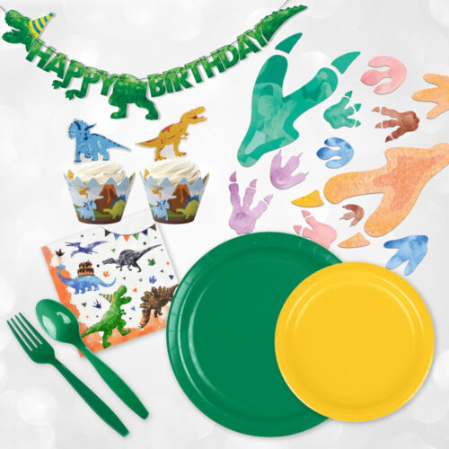 Dinosaur Party Kit Complete Decor plus tableware