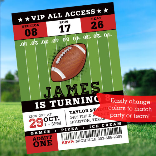 Football Ticket Invite Template