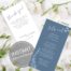 dusty blue floral menu card template instant download