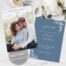 Dusty Blue Floral photo shave the date card template