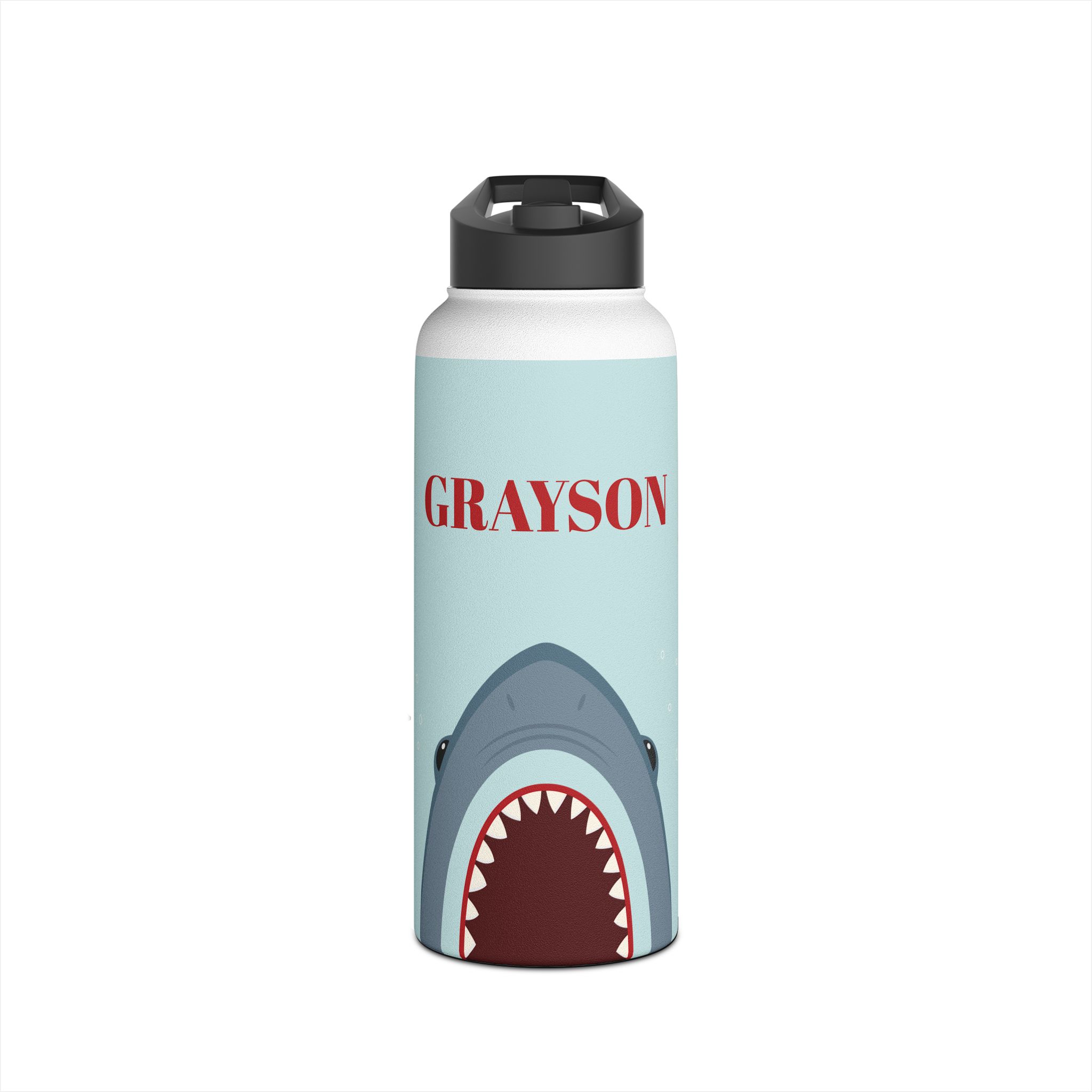 Jawsome Personalized Shark Stainless Steel Water Bottle - Image 9