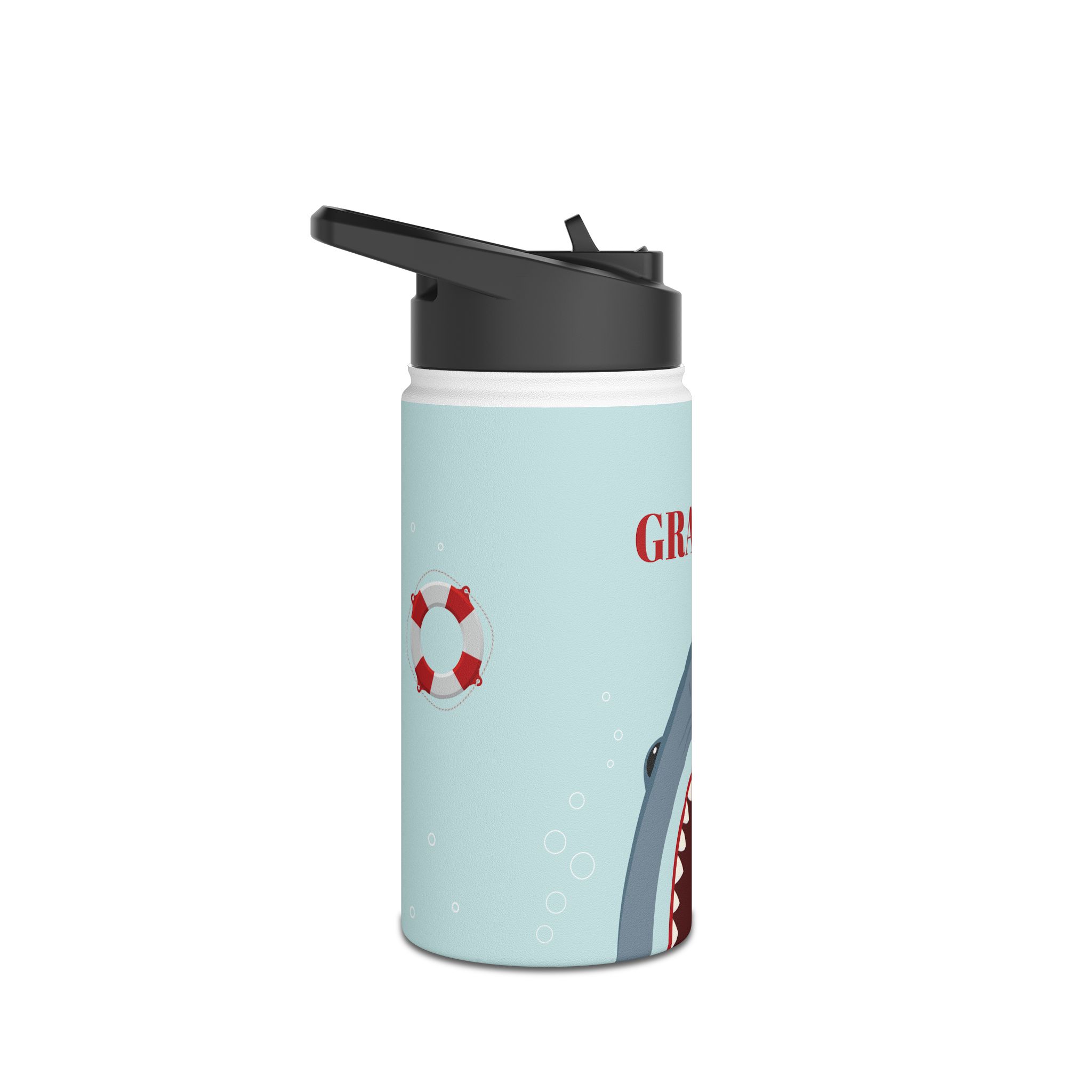 Jawsome Personalized Shark Stainless Steel Water Bottle - Image 3