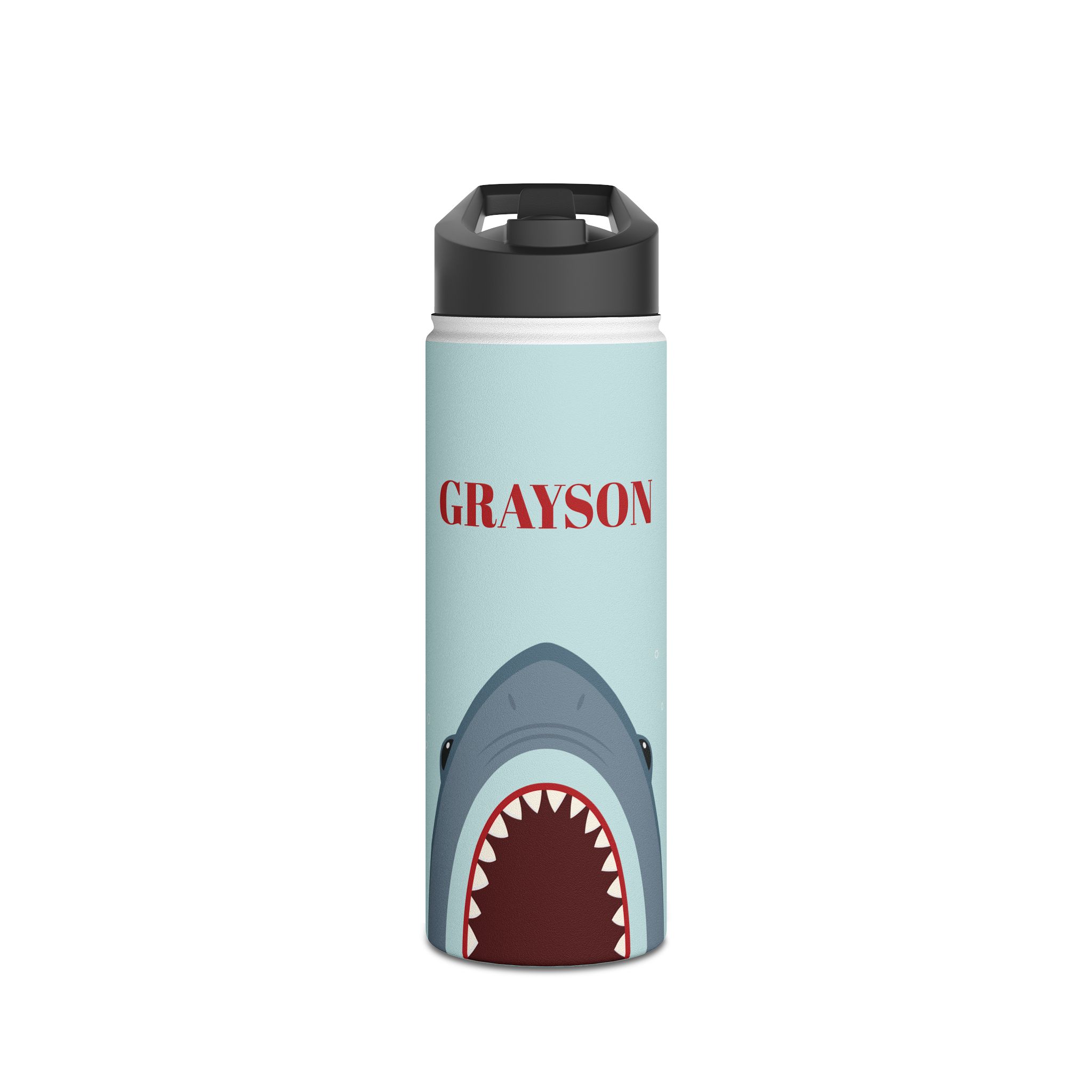 Jawsome Personalized Shark Stainless Steel Water Bottle - Image 5