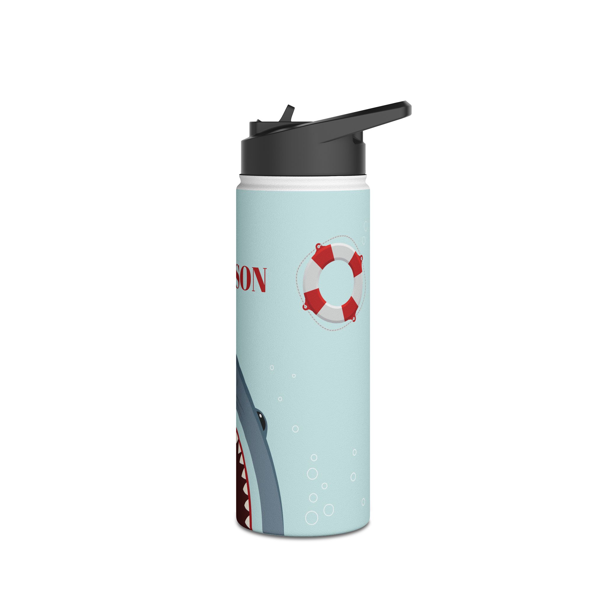 Jawsome Personalized Shark Stainless Steel Water Bottle - Image 8