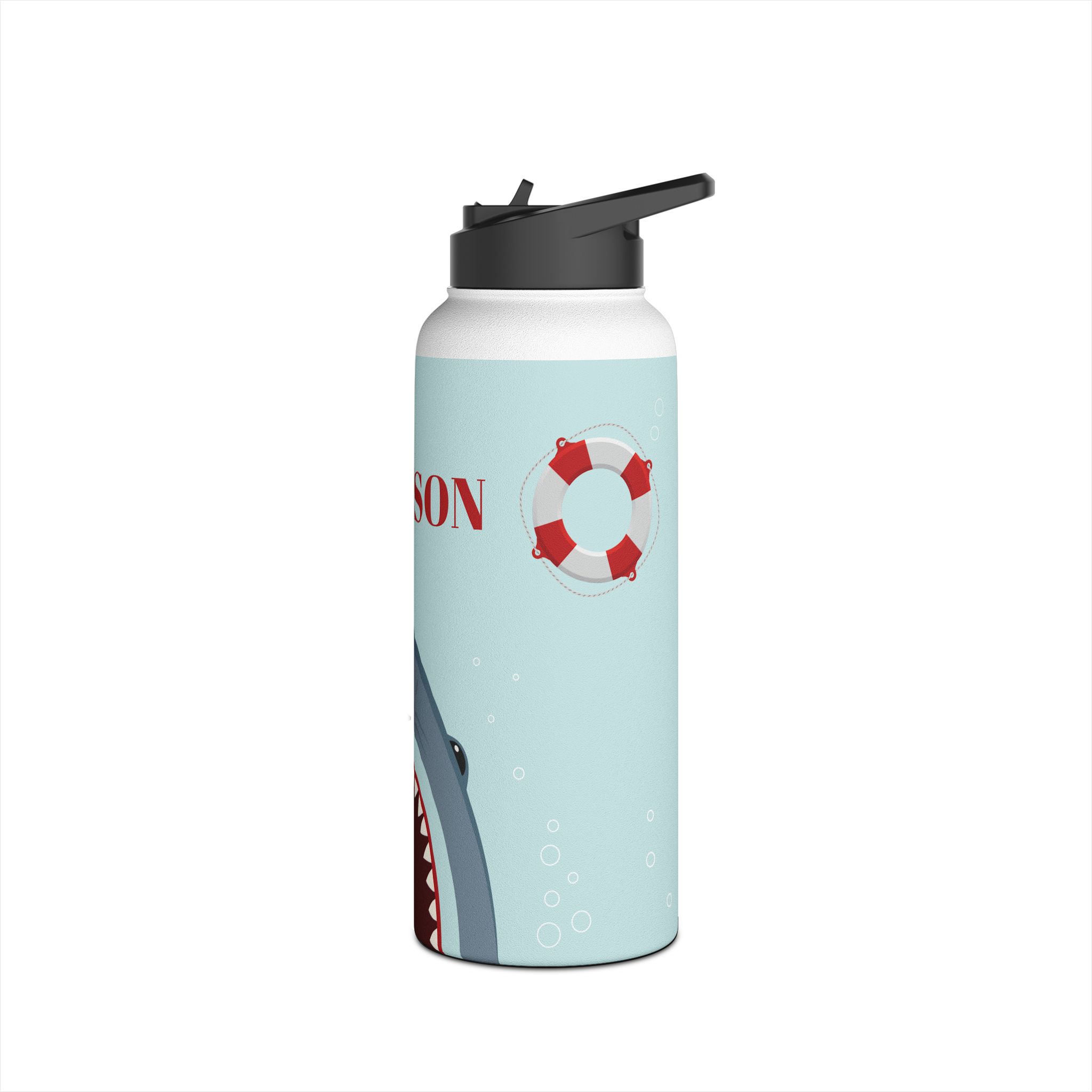 Jawsome Personalized Shark Stainless Steel Water Bottle - Image 12
