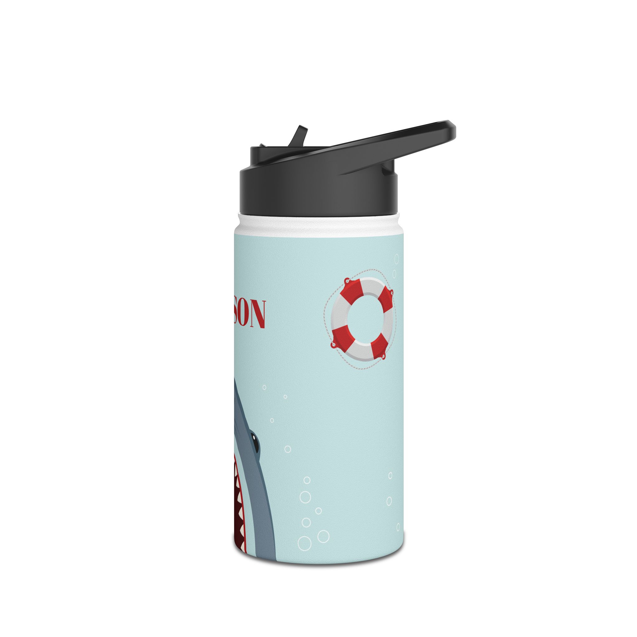 Jawsome Personalized Shark Stainless Steel Water Bottle - Image 4