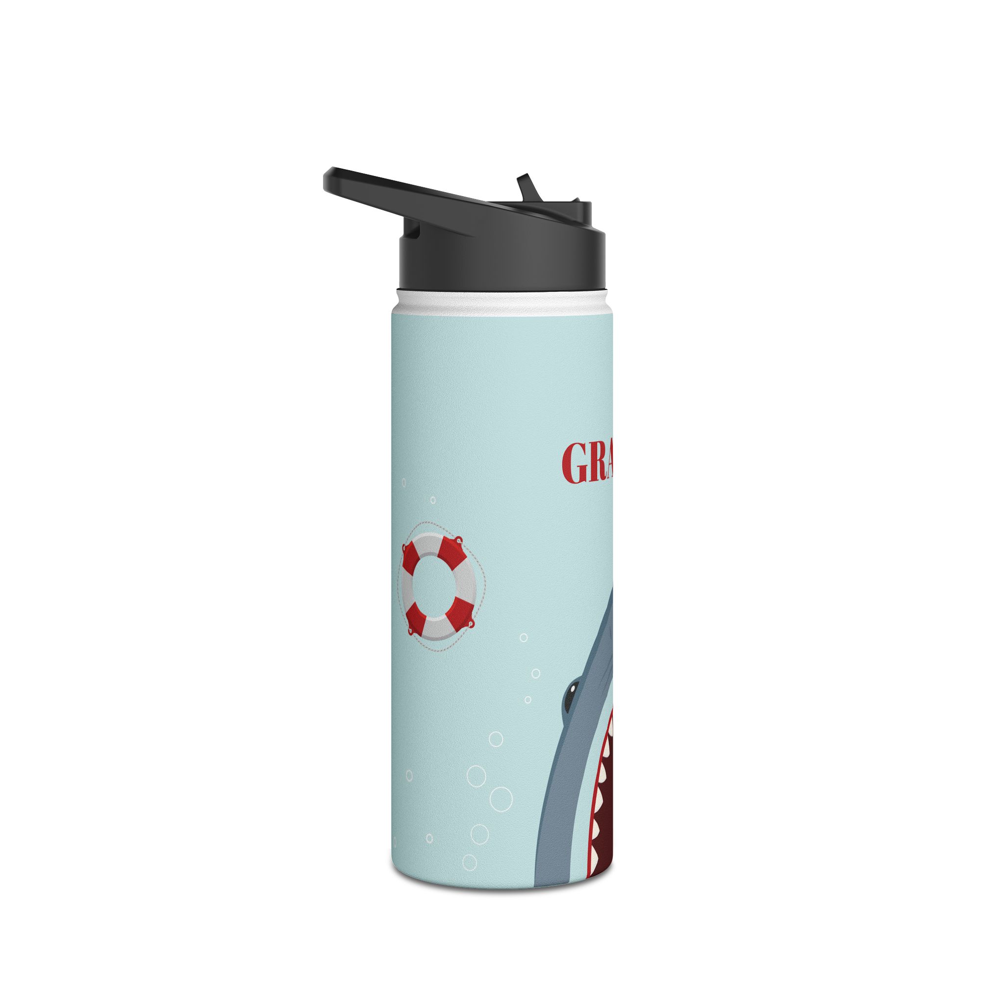 Jawsome Personalized Shark Stainless Steel Water Bottle - Image 7