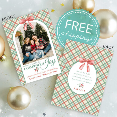 Good Tidings Photo Family card Free Shipping