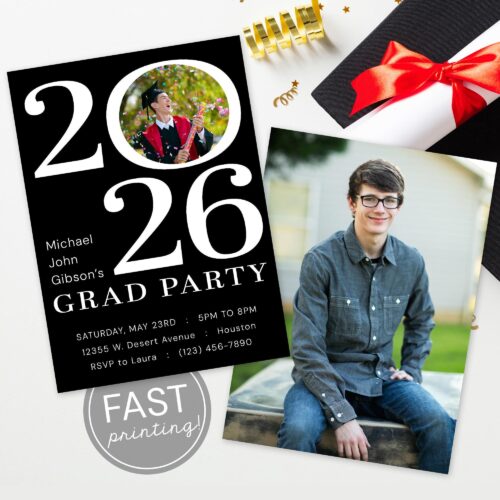 Graduation Announcement Grad Party invite Uniquely You Collection